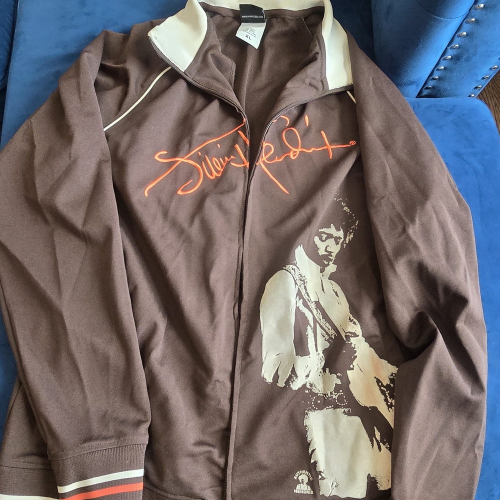 Brown Jimi Hendrix Graphic Jacket